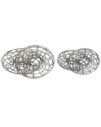 Peyton Lane Set Of 2 Grey Sculptures In Black