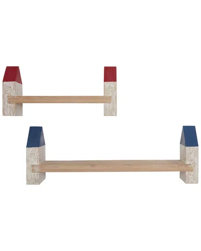 Peyton Lane Set Of 2 Lighthouse Wall Shelves In Multi
