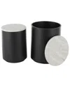 Peyton Lane Set Of 2 Nesting Accent Tables With Faux Marble Top