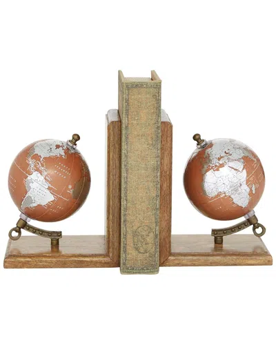 Peyton Lane Set Of 2 Office Bookends In Brown