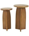Peyton Lane Set Of 2 Pedestal Accent Tables