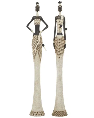 Peyton Lane Set Of 2 Polystone Contemporary Sculptures