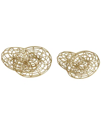 Peyton Lane Set Of 2 Sculptures In Gold