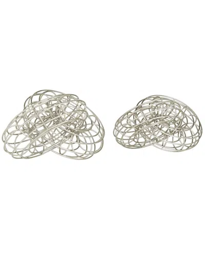 Peyton Lane Set Of 2 Silver Sculptures