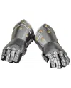 Peyton Lane Set Of 2 Silver Vintage Armor Gloves In Silver