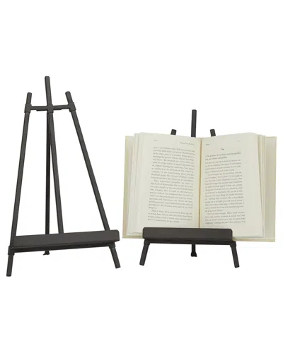 Peyton Lane Set Of 2 Traditional Easels In Black