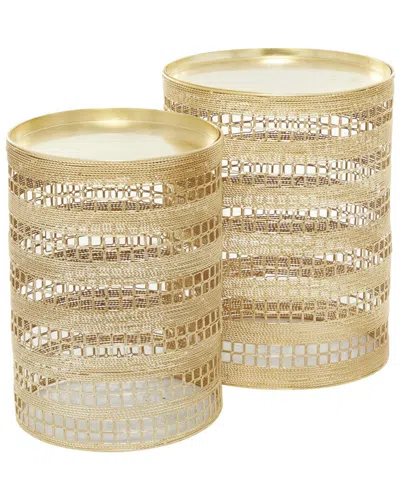 Peyton Lane Set Of 2 Transitional Accent Table In Gold