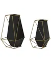 Peyton Lane Set Of 2 Vases In Black