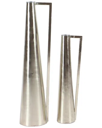 Peyton Lane Set Of 2 Vases In Silver