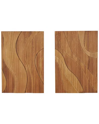 Peyton Lane Set Of 2 Wall Art Pieces In Brown