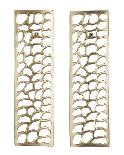 Peyton Lane Set Of 2 Wall Art Pieces In Gold