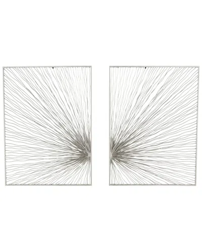 Peyton Lane Set Of 2 Wall Art Pieces In Silver