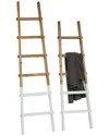 Peyton Lane Set Of 2 Wood 5 & 6 Rack Ladder With Bases In Brown