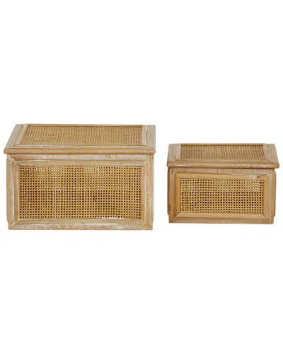 Peyton Lane Set Of 2 Wooden Decorative Boxes With Lid
