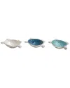 Peyton Lane Set Of 3 Aluminum & Enamel Turtle Bowls