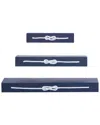 Peyton Lane Set Of 3 Blue Wood Wall Shelves In Blue