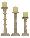 Peyton Lane Set Of 3 Brown Country Cottage Candle Holder In Brown