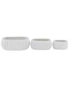 Peyton Lane Set Of 3 Ceramic Planters In White