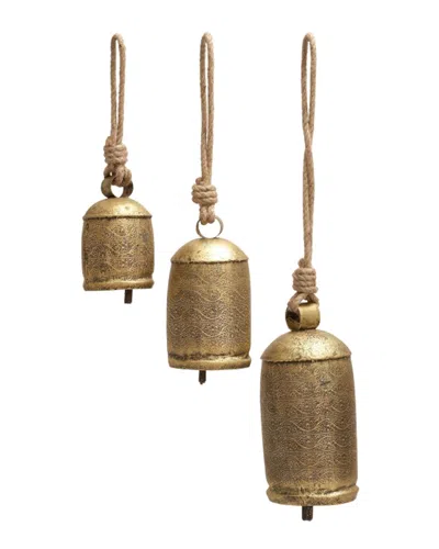 Peyton Lane Set Of 3 Charm Metal Bells