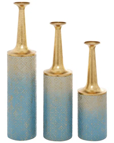 Peyton Lane Set Of 3 Coastal Style Vases In Multi