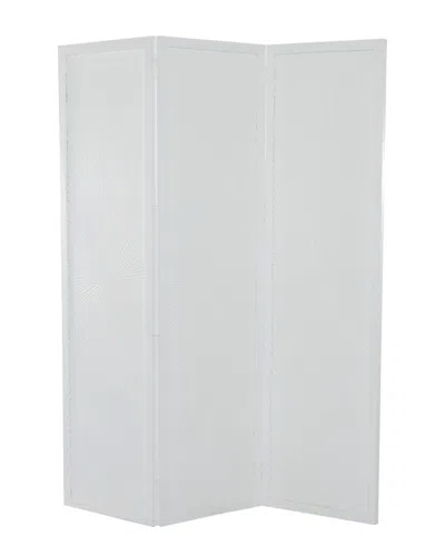 Peyton Lane Set Of 3 Contemporary Room Divider Screen In White