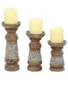 Peyton Lane Set Of 3 Decorative Candle Holders