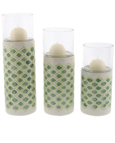 Peyton Lane Set Of 3 Glass Candle Holders