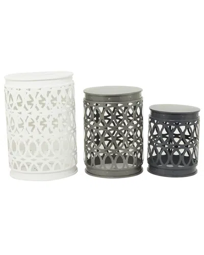 Peyton Lane Set Of 3 Indoor/outdoor Nesting Tables In Multicolor