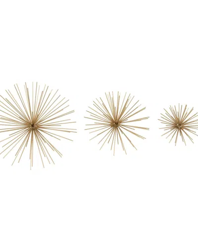 Peyton Lane Set Of 3 Metal Gold Wall Stars