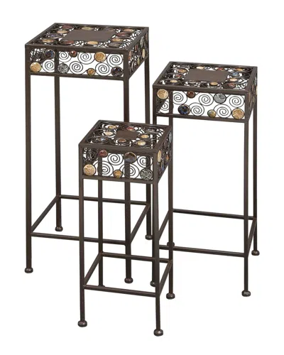 Peyton Lane Set Of 3 Metal Plant Stands
