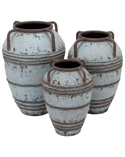 Peyton Lane Set Of 3 Metal Vases