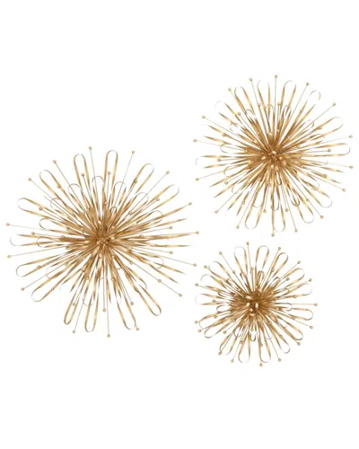 Peyton Lane Set Of 3 Metal Wall Decor In Brown