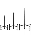 Peyton Lane Set Of 3 Modern Solid Metal Easel With Ball Details In Black