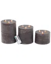 Peyton Lane Set Of 3 Modern Wax & Led Flicker Candles