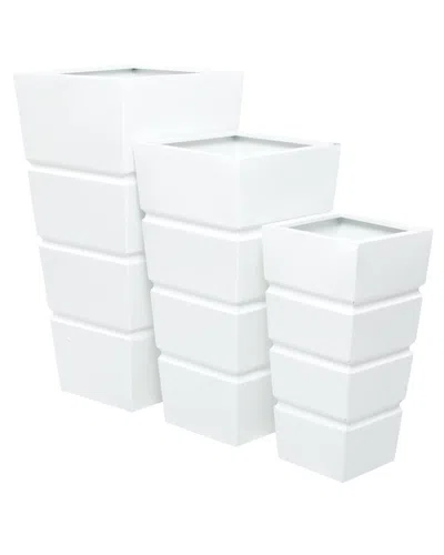 Peyton Lane Set Of 3 Planter In White