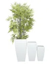 Peyton Lane Set Of 3 Planter In White
