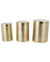 Peyton Lane Set Of 3 Ribbed Drum Accent Tables