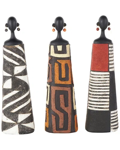 Peyton Lane Set Of 3 Sculptures In Multi