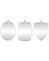 Peyton Lane Set Of 3 Traditional Wall Mirrors In Gold