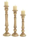 Peyton Lane Set Of 3 Wood Candle Holders