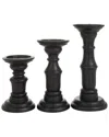 Peyton Lane Set Of 3 Wood Traditional Candle Holder