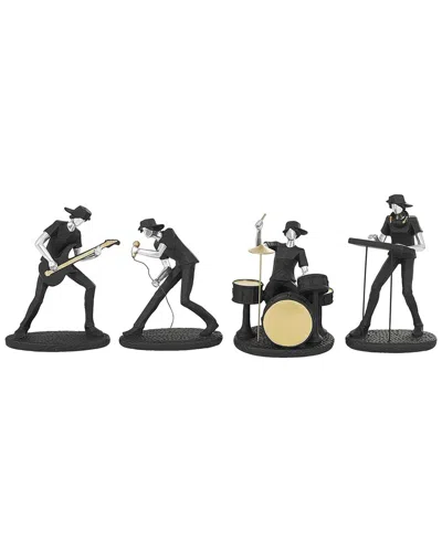 Peyton Lane Set Of 4 Eclectic Sculptures In Black