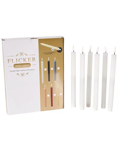 Peyton Lane Set Of 6 Flameless Candles In White