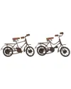 Peyton Lane Set Of Two Metal & Wood Bicycles