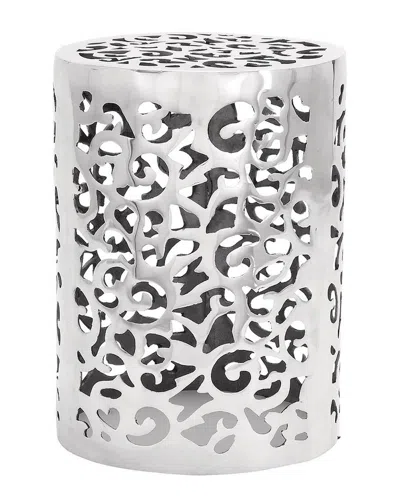 Peyton Lane Silver Aluminum Contemporary Stool