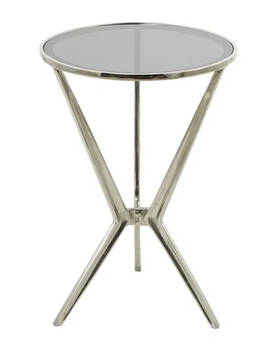 Peyton Lane Silver Aluminum Modern Accent Table