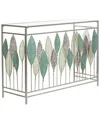 Peyton Lane Silver Contemporary Console Table In Green