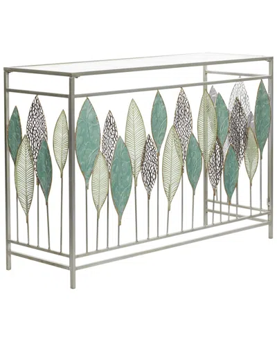 PEYTON LANE PEYTON LANE SILVER CONTEMPORARY CONSOLE TABLE