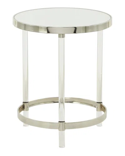Peyton Lane Silver Contemporary Metal Accent Table