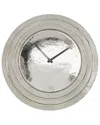 Peyton Lane Silver Glam Wall Clock In Silver
